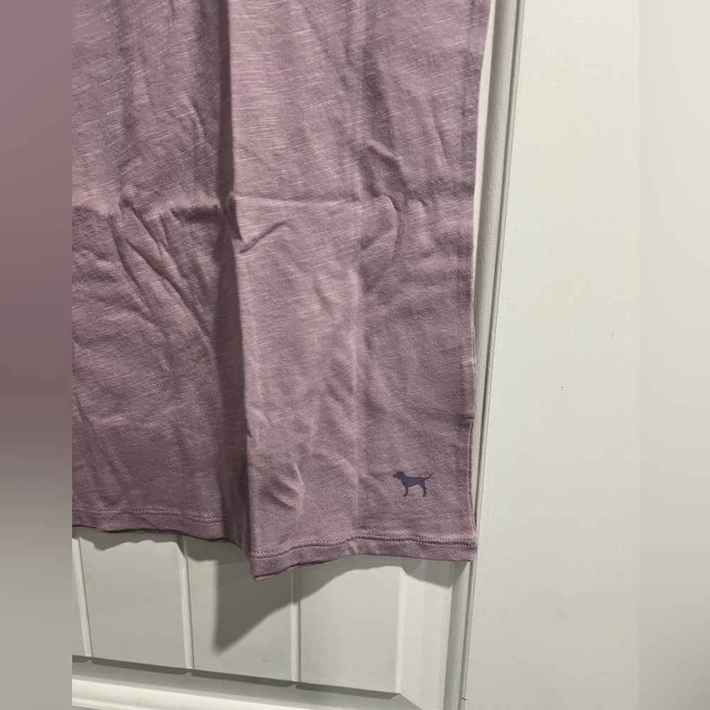 NEW NIP VS Victoria secret PINK shirt light mauve purple v-neck L large - Picture 4 of 6